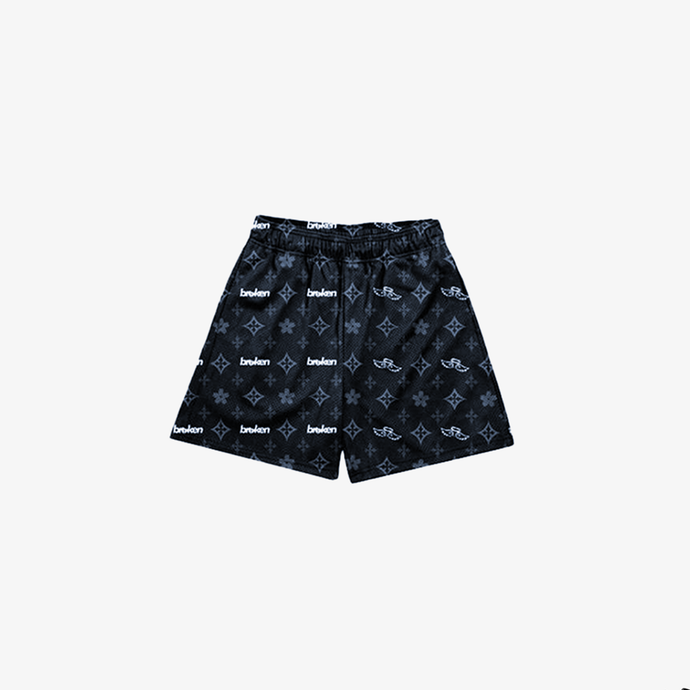 BLESSED X BROKNGANG DEEP BLUE SHORTS