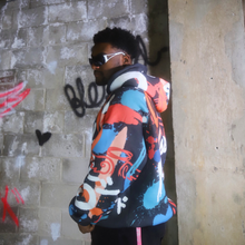 Load image into Gallery viewer, Blessed Graffiti Hoodie - Black
