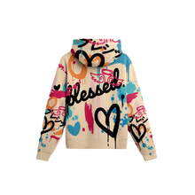 Load image into Gallery viewer, Blessed Graffiti Hoodie - Beige
