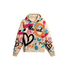 Load image into Gallery viewer, Blessed Graffiti Hoodie - Beige
