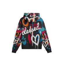 Load image into Gallery viewer, Blessed Graffiti Hoodie - Black

