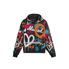 Load image into Gallery viewer, Blessed Graffiti Hoodie - Black
