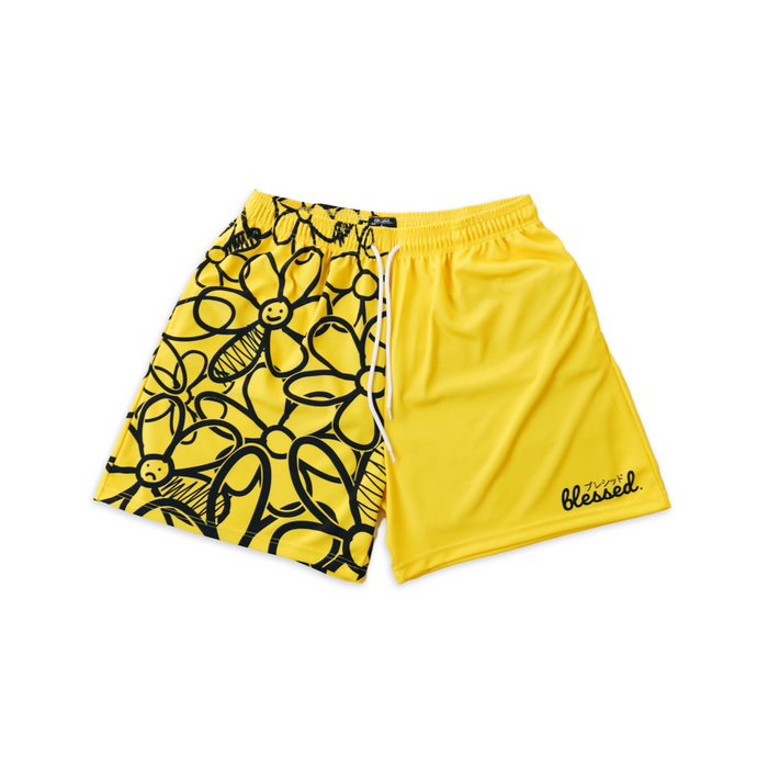 Floral v2 Shorts - Yellow